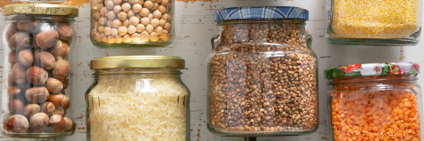 jars with seeds and spices