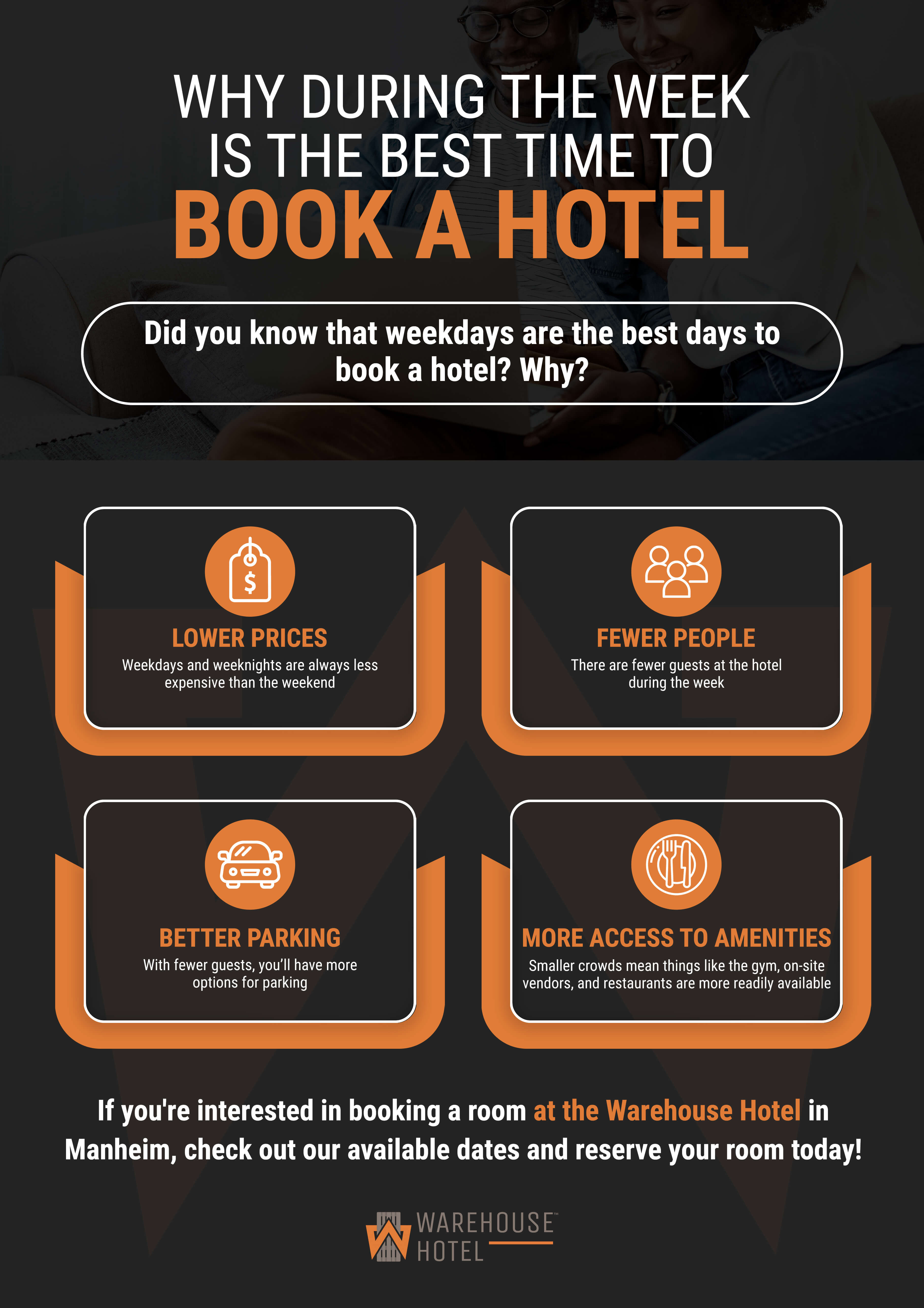 why it is best to book a hotel room during the week micrographic