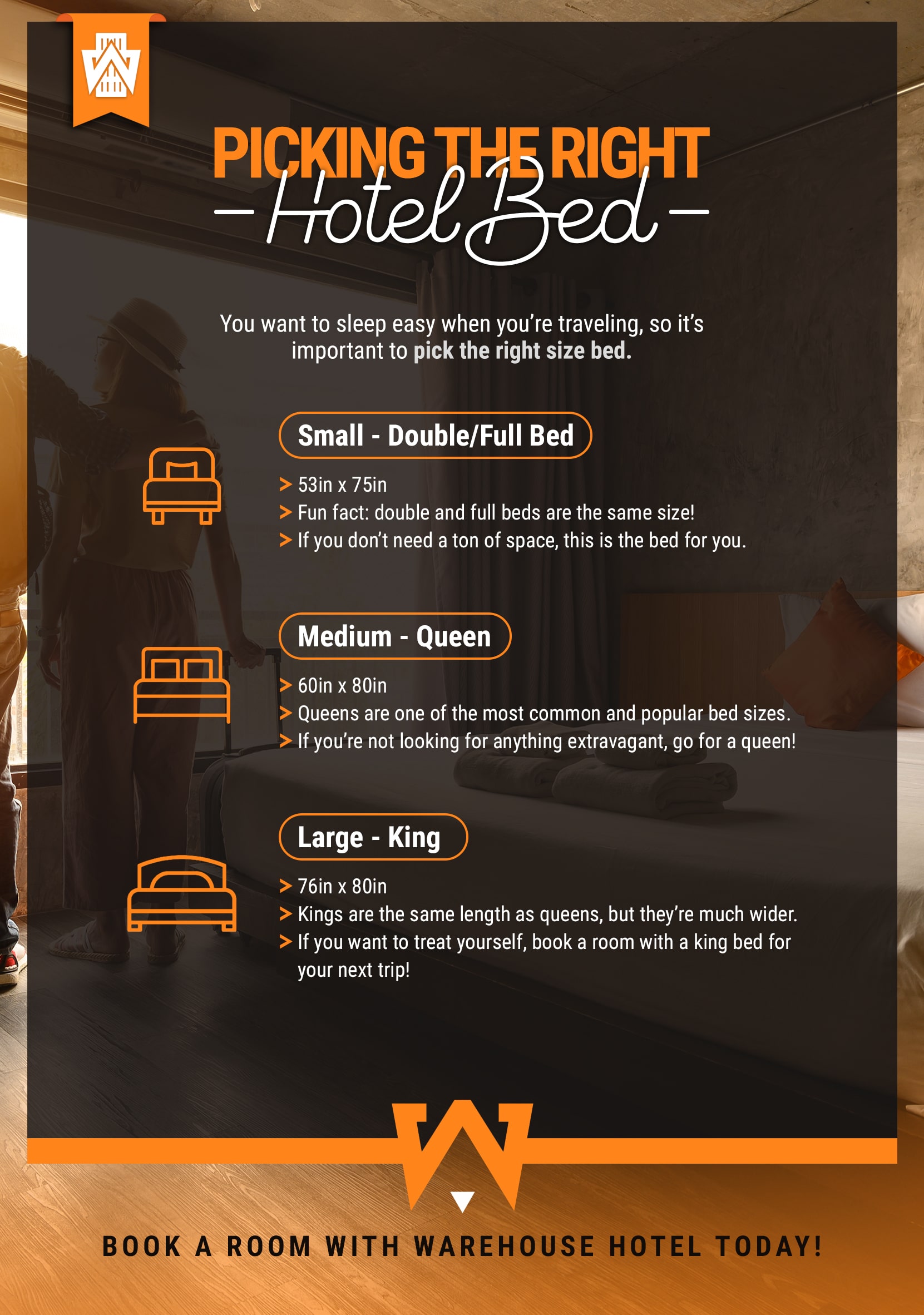 picking the right hotel bed size