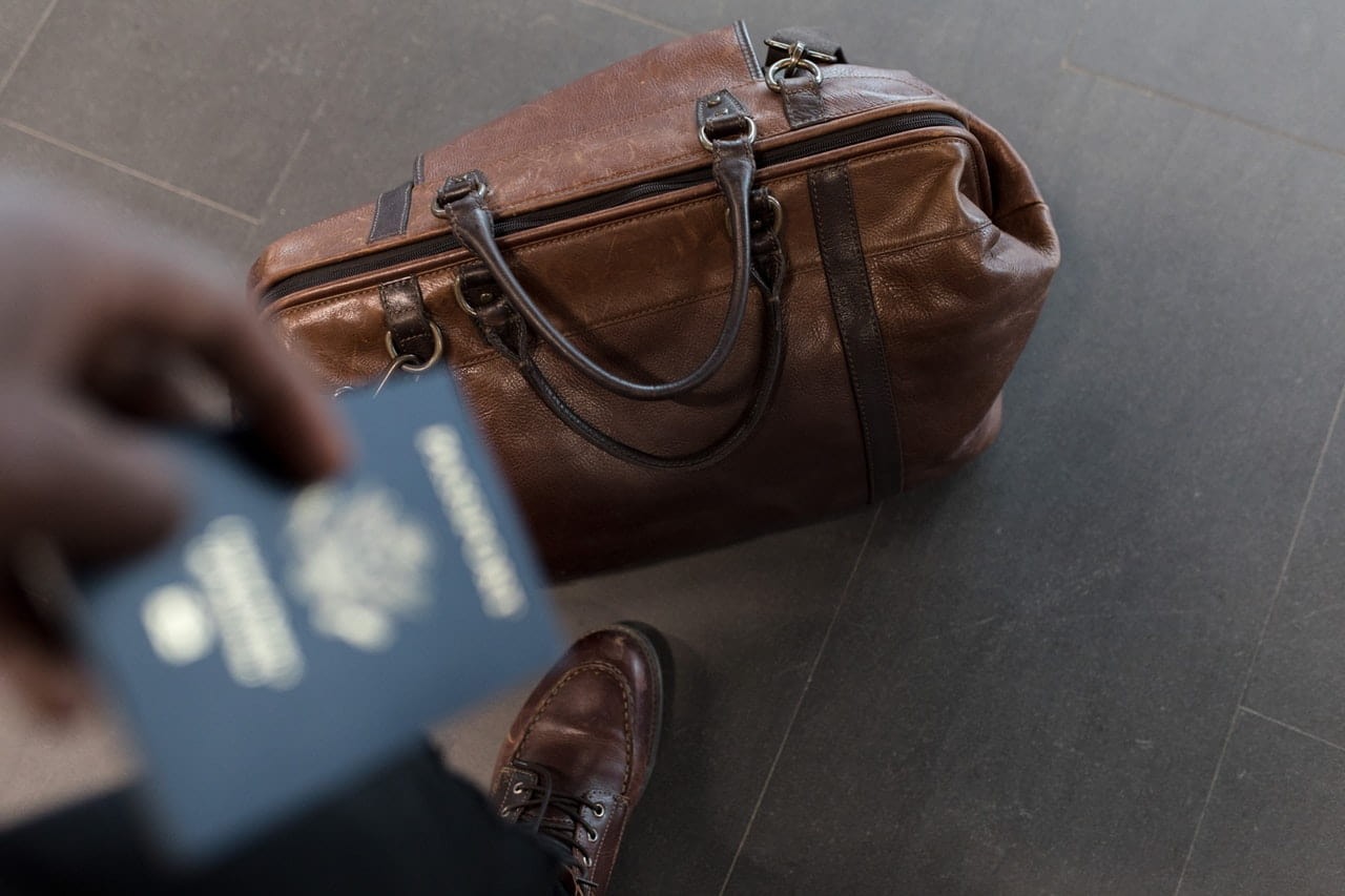 luggage and passport